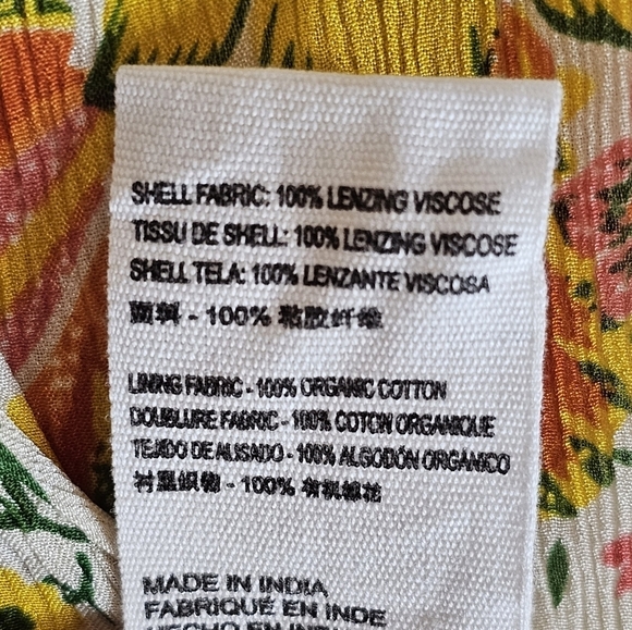 Cleobell Audrey Mini Floral Yellow Dress Large NWT - Picture 9 of 9